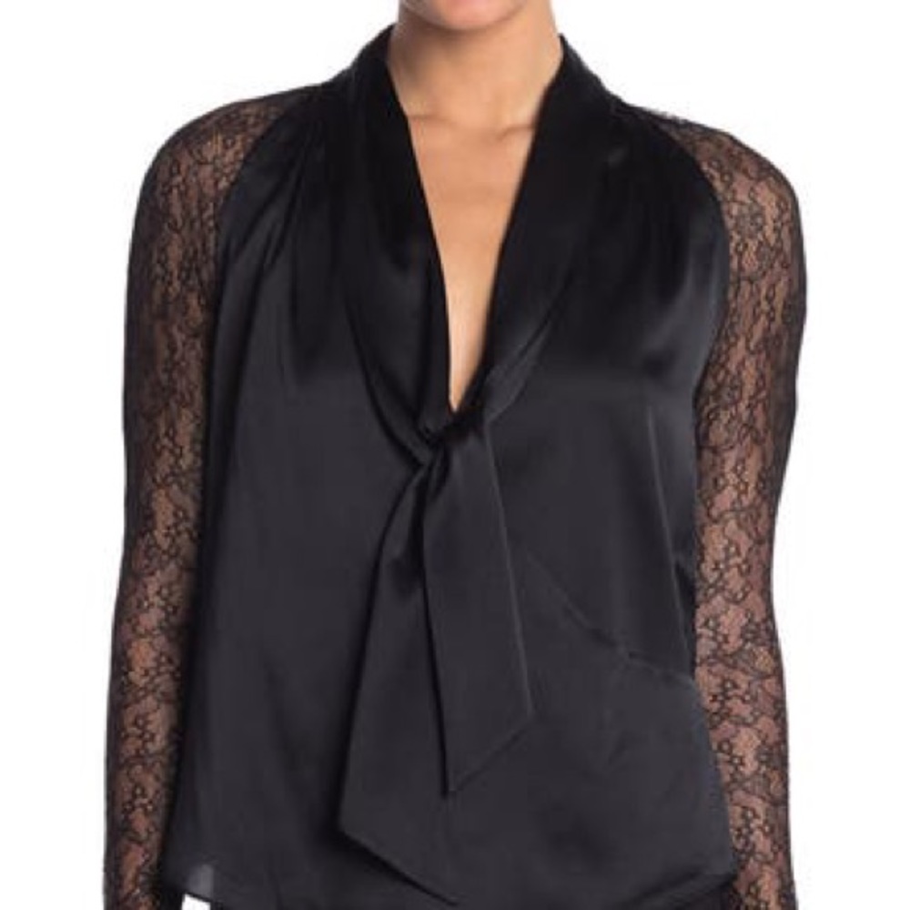 Jonathan Simkhai Lace & Satin Blouse